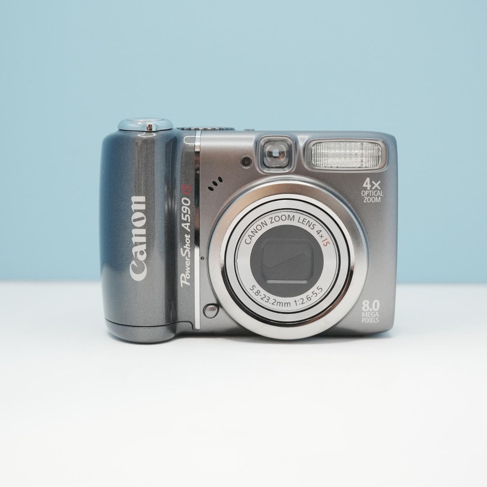 【美品✨】Canon PowerShot A590 IS コンデジ CCD 単三 Canon PowerShot A590 IS 8.0MP Digital Camera - Gray for sale