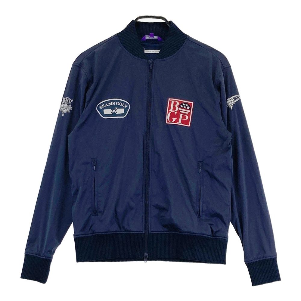 美品　ビームスゴルフ　ジャケット　M サイズ：M BEAMS GOLF ビームスゴルフ ジップジャケット ネイビー系