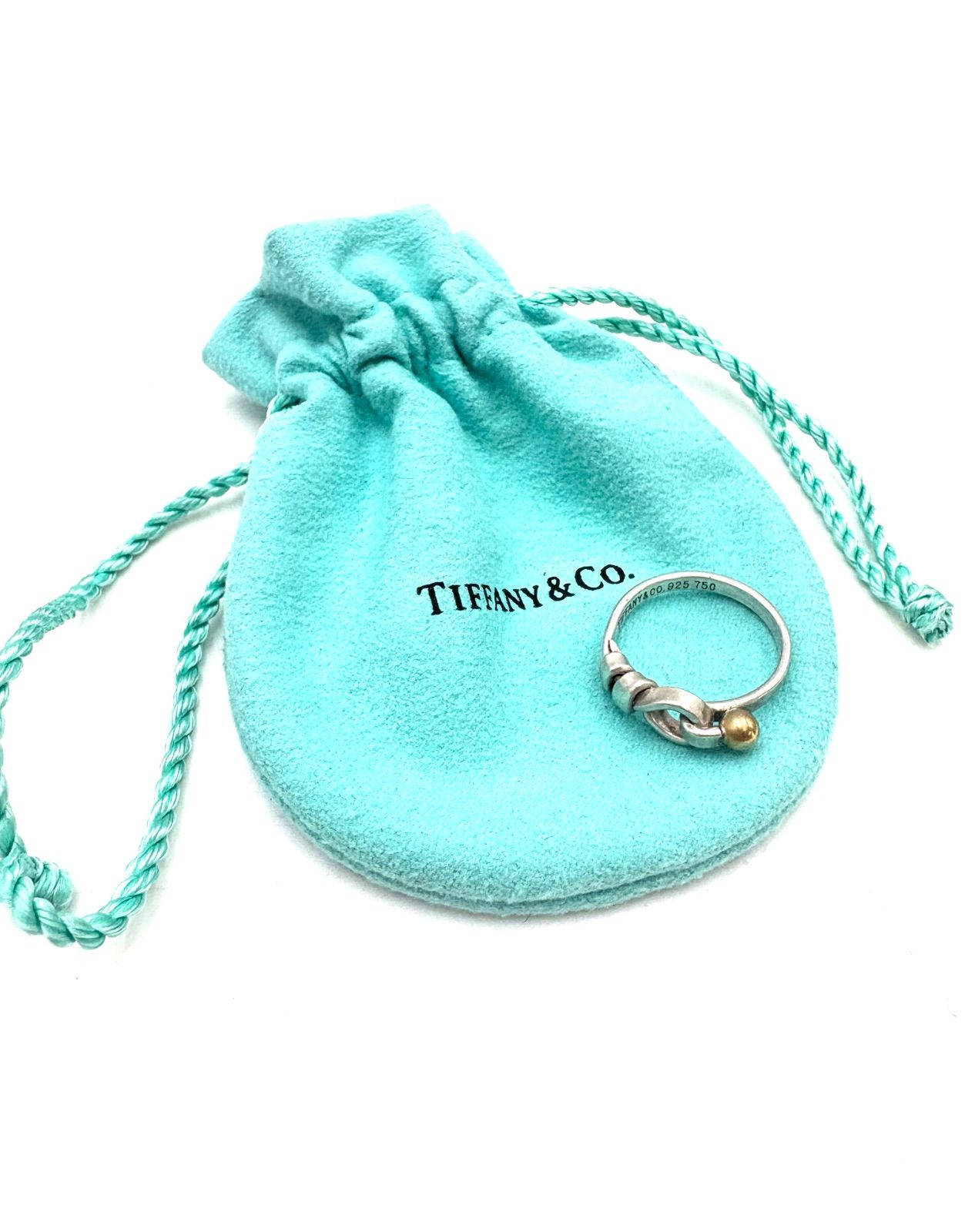 TIFFANY&Co. ティファニー ラブノット フック＆アイ リング 約12.5号