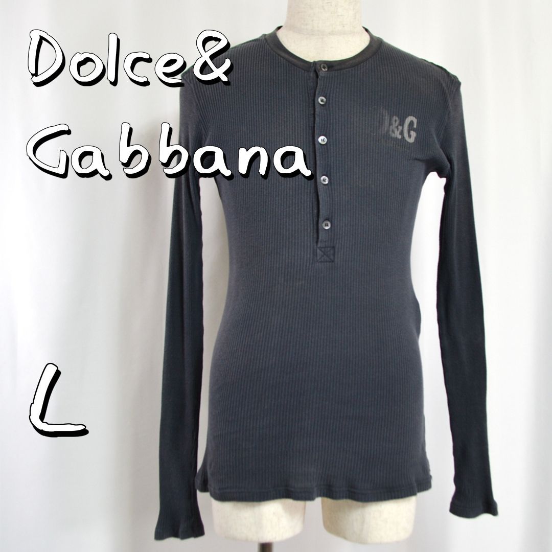 D&G DOLCHE&GABBANAヴィンテージ プリントコットン素材長袖シャツ 希少アーカイブ】Dolce & Gabbanaドルチェ＆ガッバーナ イタリア製 00s