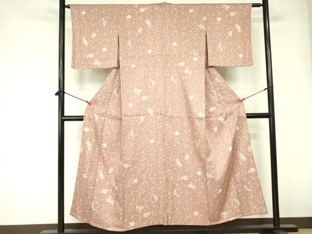 平和屋着物▽小紋　単衣　花唐草文　洗える着物　DABE1520op 平和屋着物▽小紋 単衣 花唐草文 洗える着物 DABE1520op - メルカリ