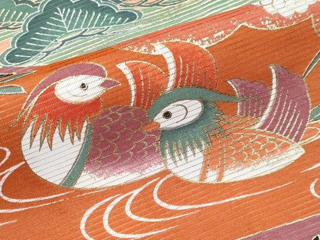 平和屋着物＊夏物　黒留袖　絽　御所車鴛鴦草花文　暈し染め　金彩　洗える着物　CABF2505tx 平和屋着物＊夏物 黒留袖 絽 御所車鴛鴦草花文 暈し染め 金彩 洗える