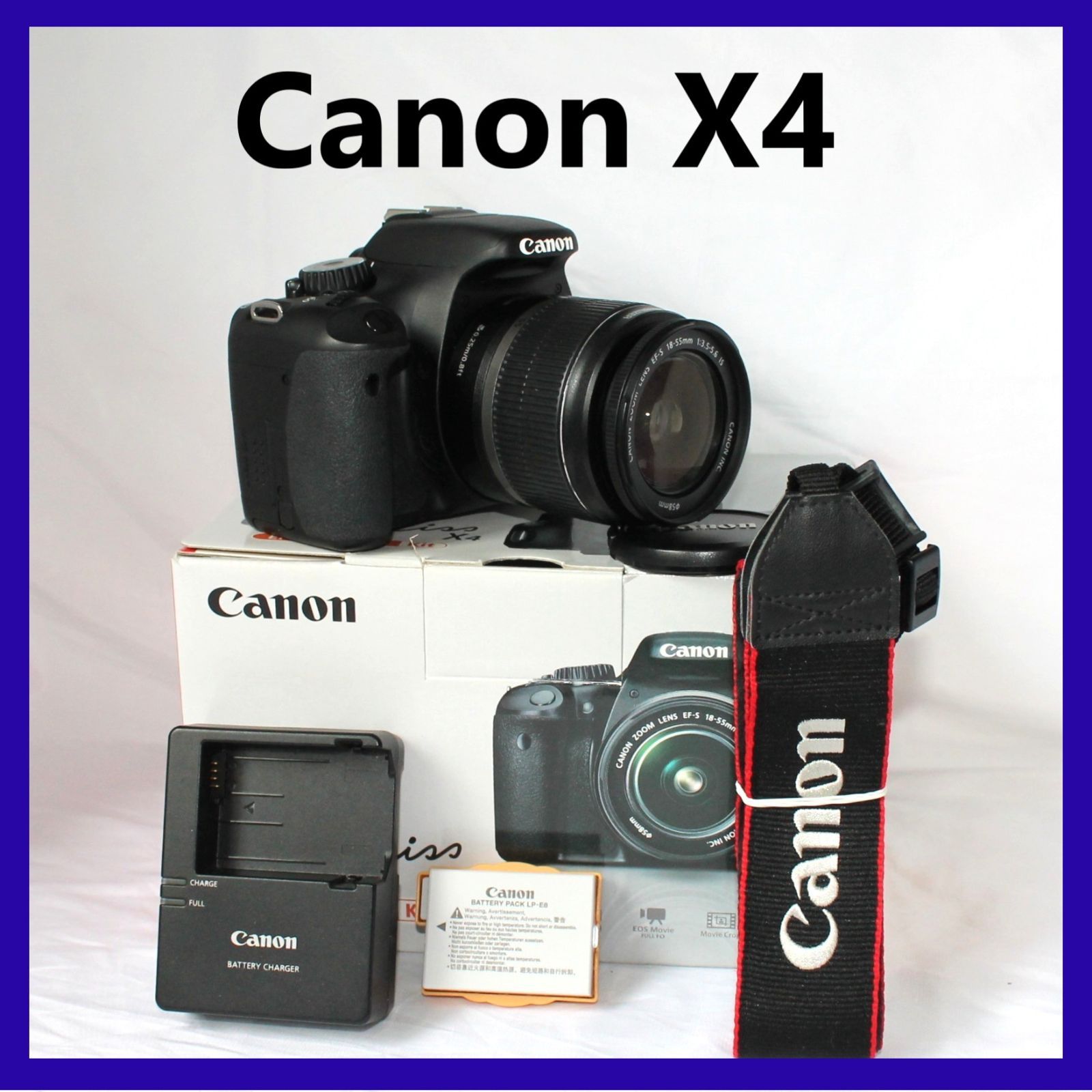 Canon X4 レンズセット 一眼レフ 箱付き デジタルカメラ - メルカリ