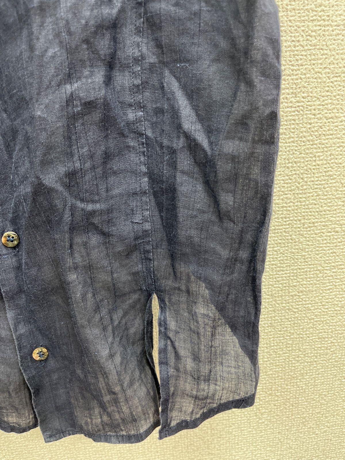 28. tricot COMME des GARCONS トリココムデギャルソン　ノースリーブ　シャツ　ネイビー　レディース　麻