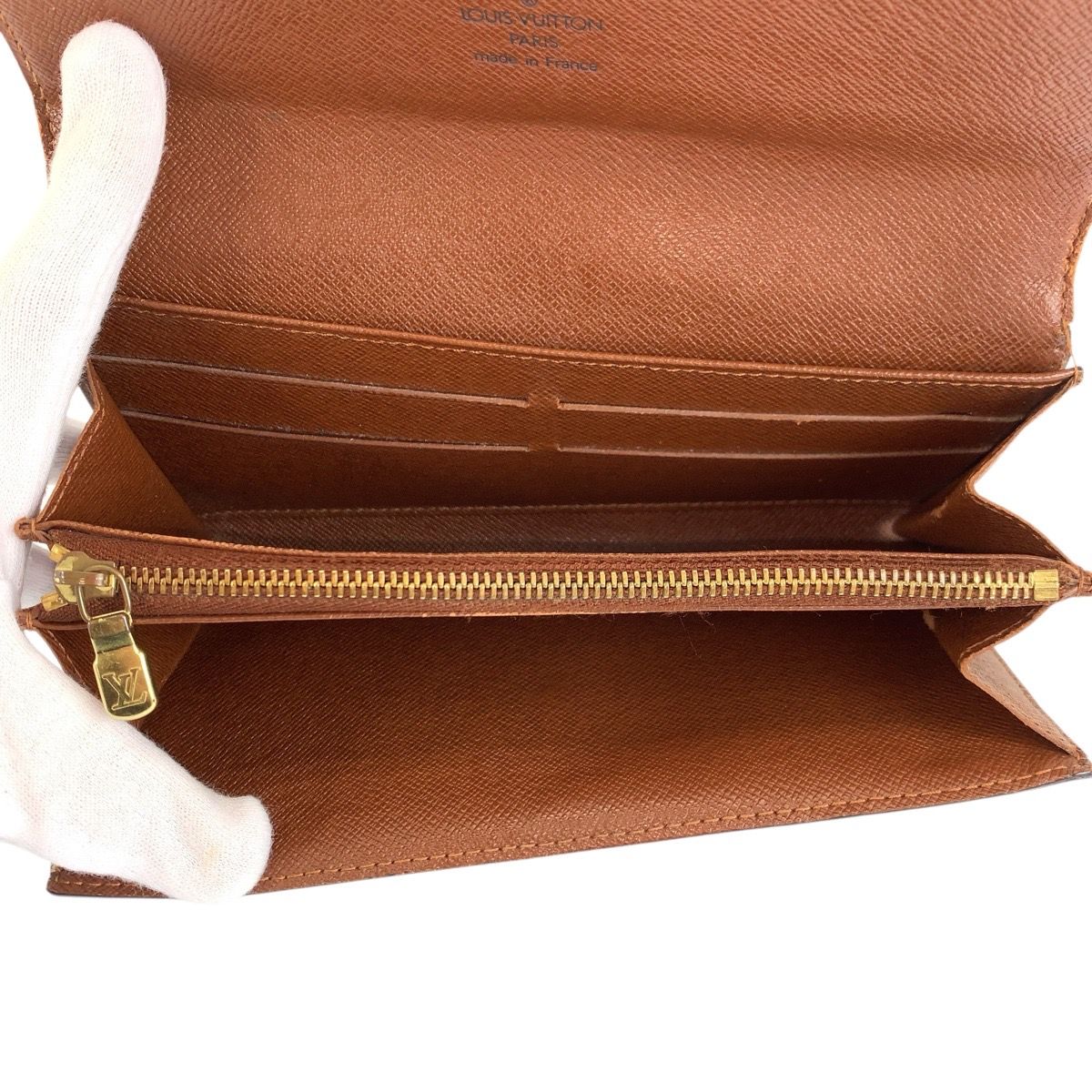 LOUIS VUITTON ルイヴィトン モノグラム ポルトフォイユ サラ ブラウン ゴールド金具 PVC M61734 長財布 ロングウォレット レディース 601801 【中古】 LOUIS VUITTON ルイヴィトン モノグラム ポルトフォイユ サラ ブラウン