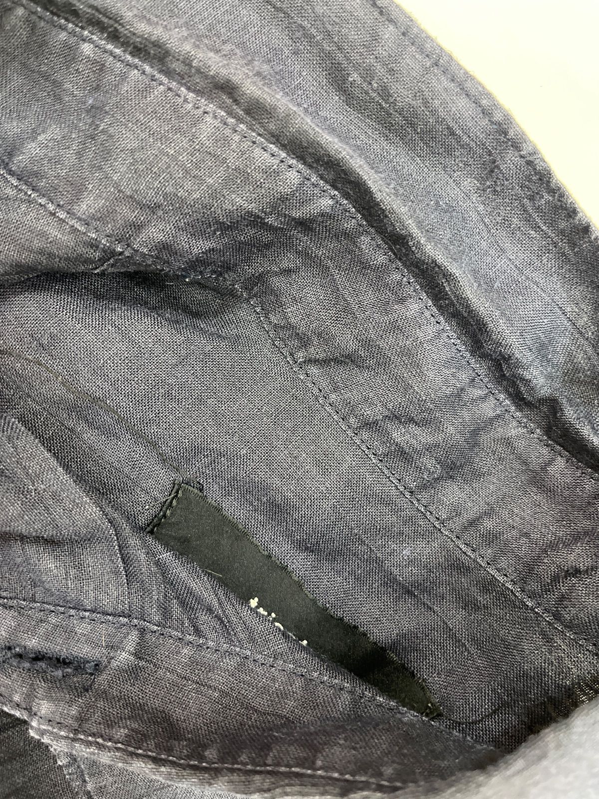 28. tricot COMME des GARCONS トリココムデギャルソン　ノースリーブ　シャツ　ネイビー　レディース　麻