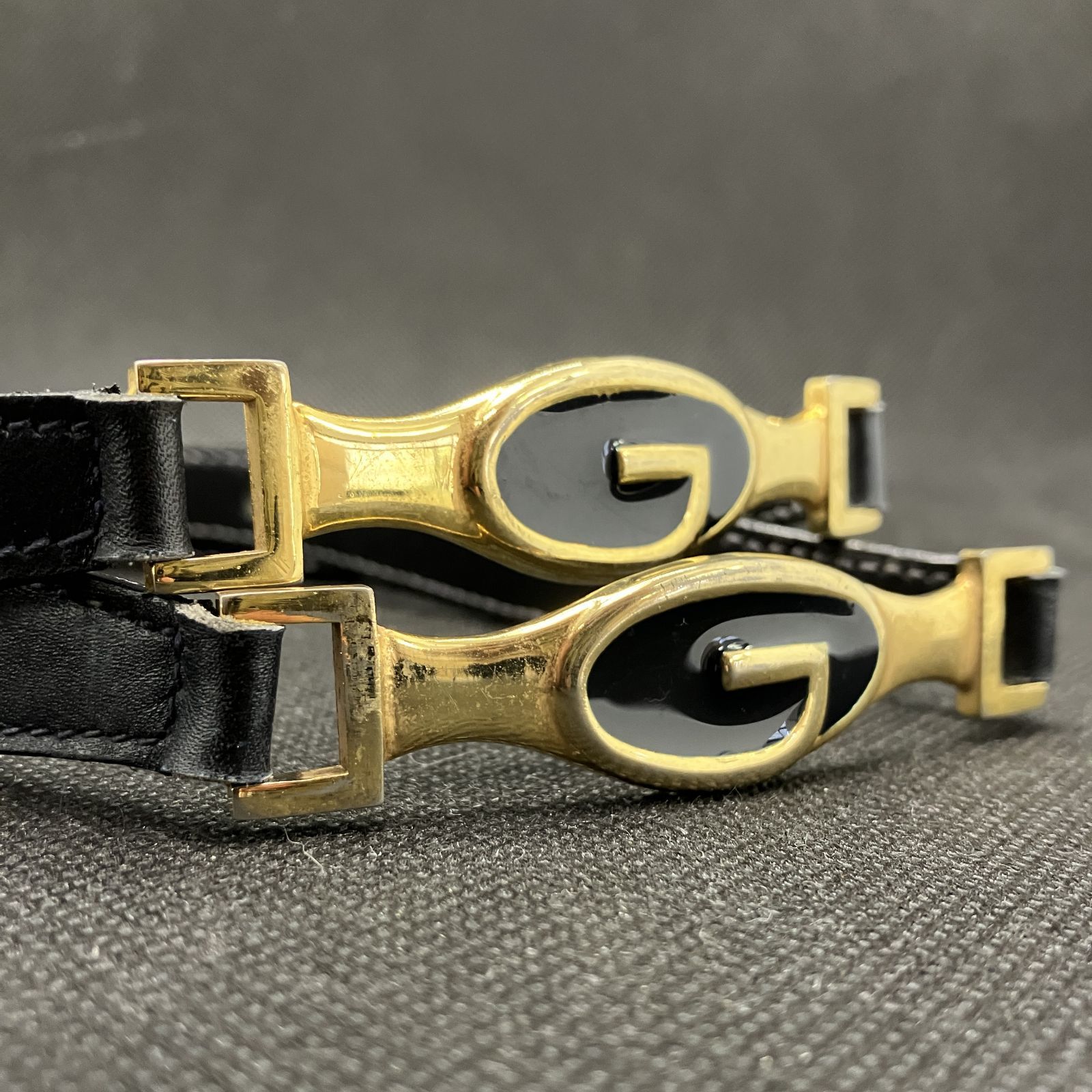 ■GUCCI グッチ ベルト 95・38 ブラック×ゴールド 53cm-63cm GUCCI（グッチ） ベルト 406831-DJ20T-1000-95 メンズ ブラック