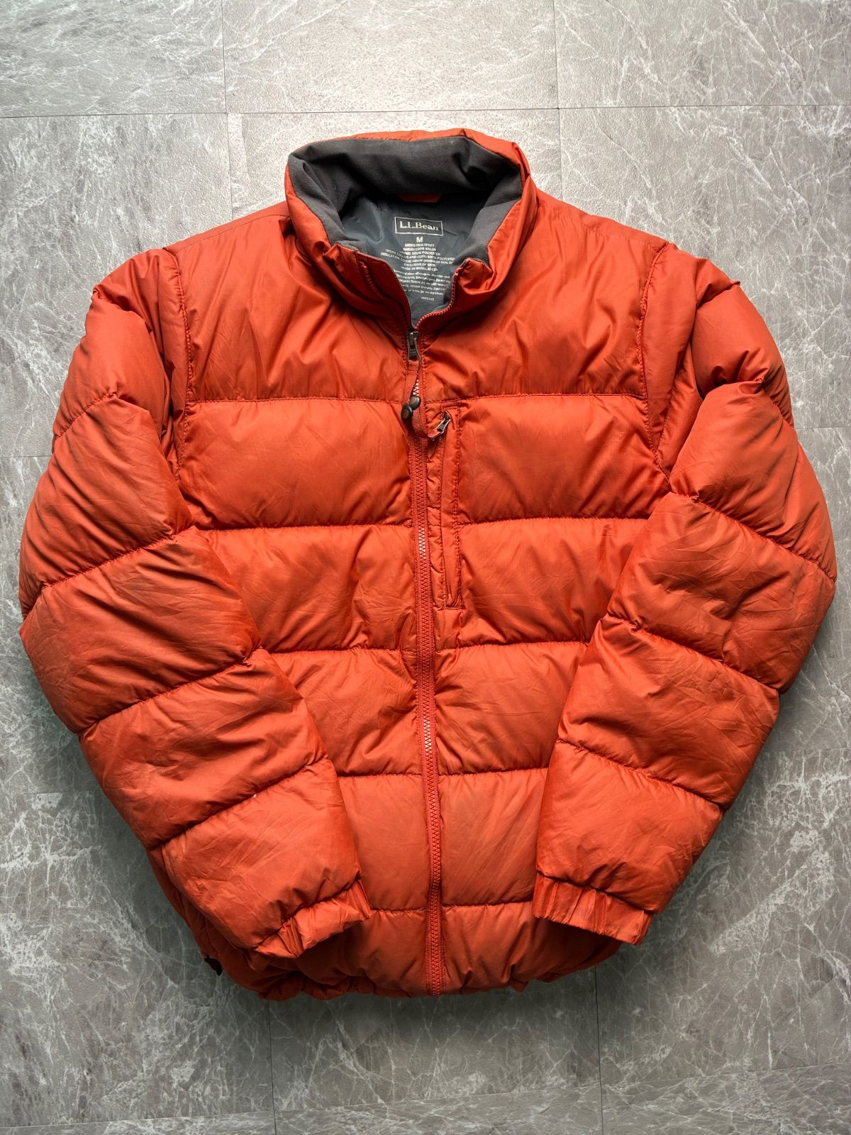 専用 90s 00s LL BEAN グースダウンジャケット オレンジ 00s L.L.Bean ダウンジャケット M オレンジ Y2K テック ゴープコア