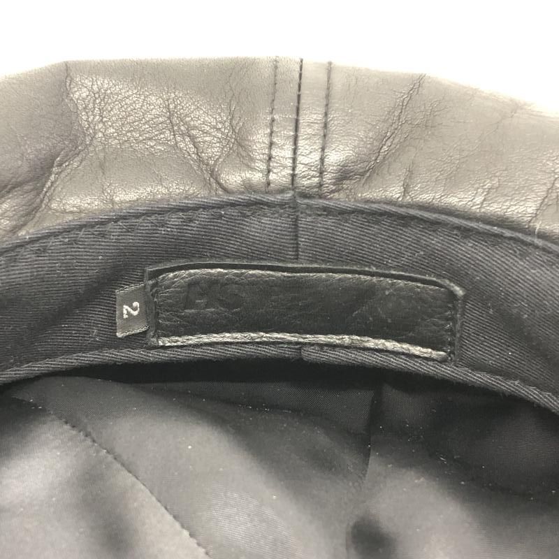 中古】ISAMU KATAYAMA BACKLASH レザーキャスケット 2 ブラック イサム