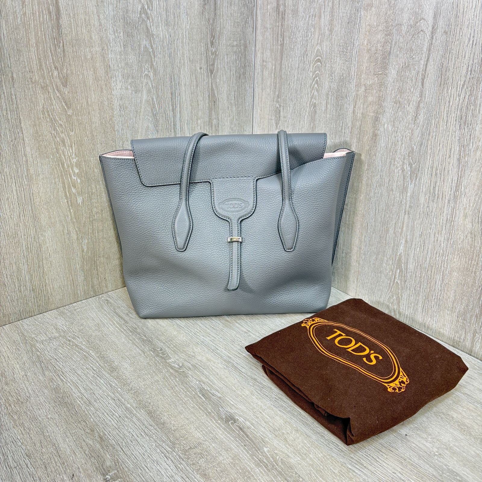 TOD'S トッズ トートバッグ ジョイ レザー グレージュ 肩掛け A4可能
