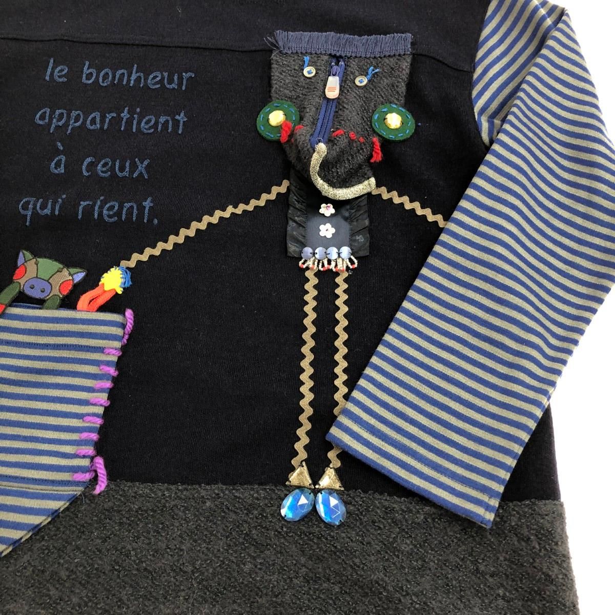 レディース OLLEBOREBLA アルベロベロ 長袖チュニック 刺繍デザイン 