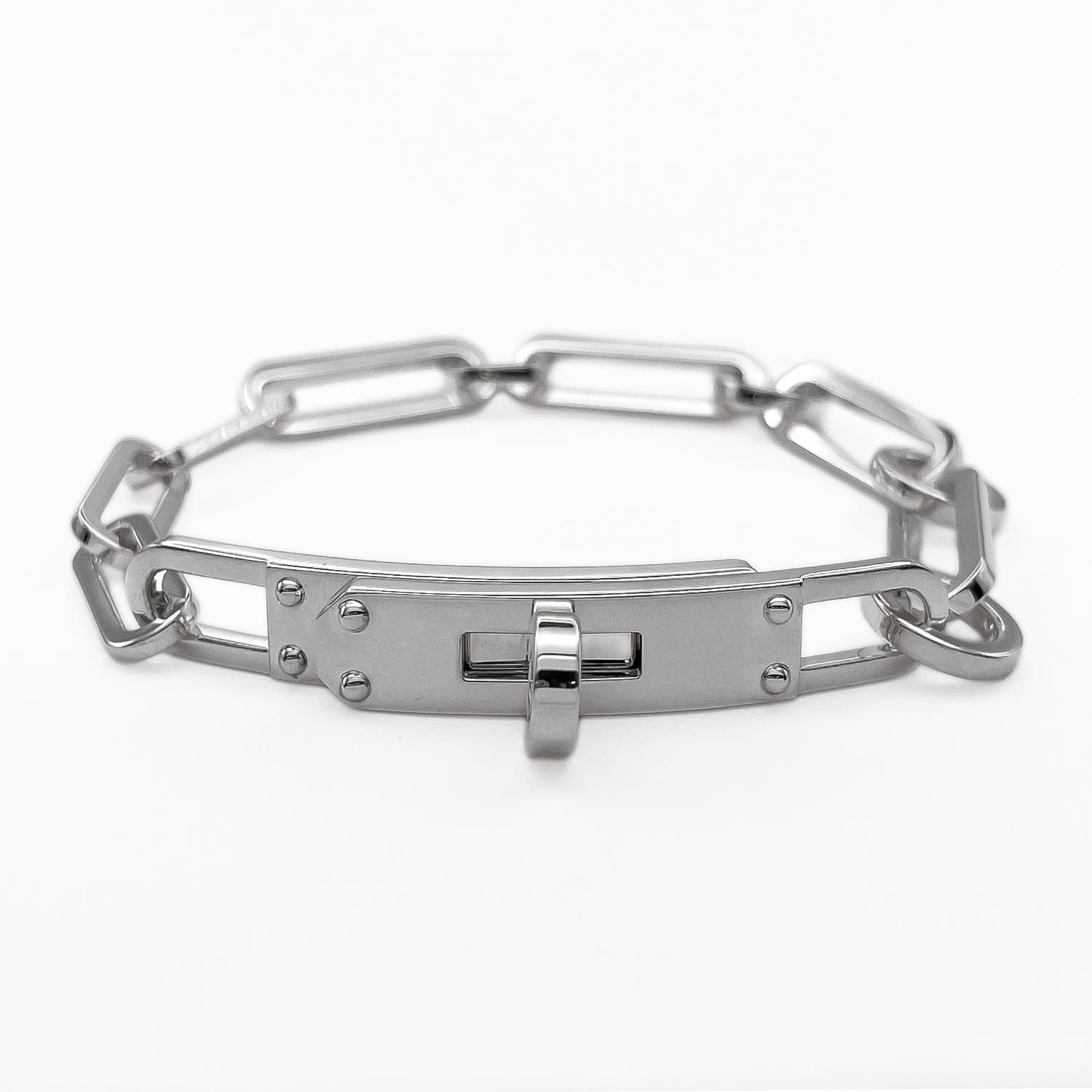 HERMES エルメス シェーヌ ケリー チェーン ブレスレット シンプル