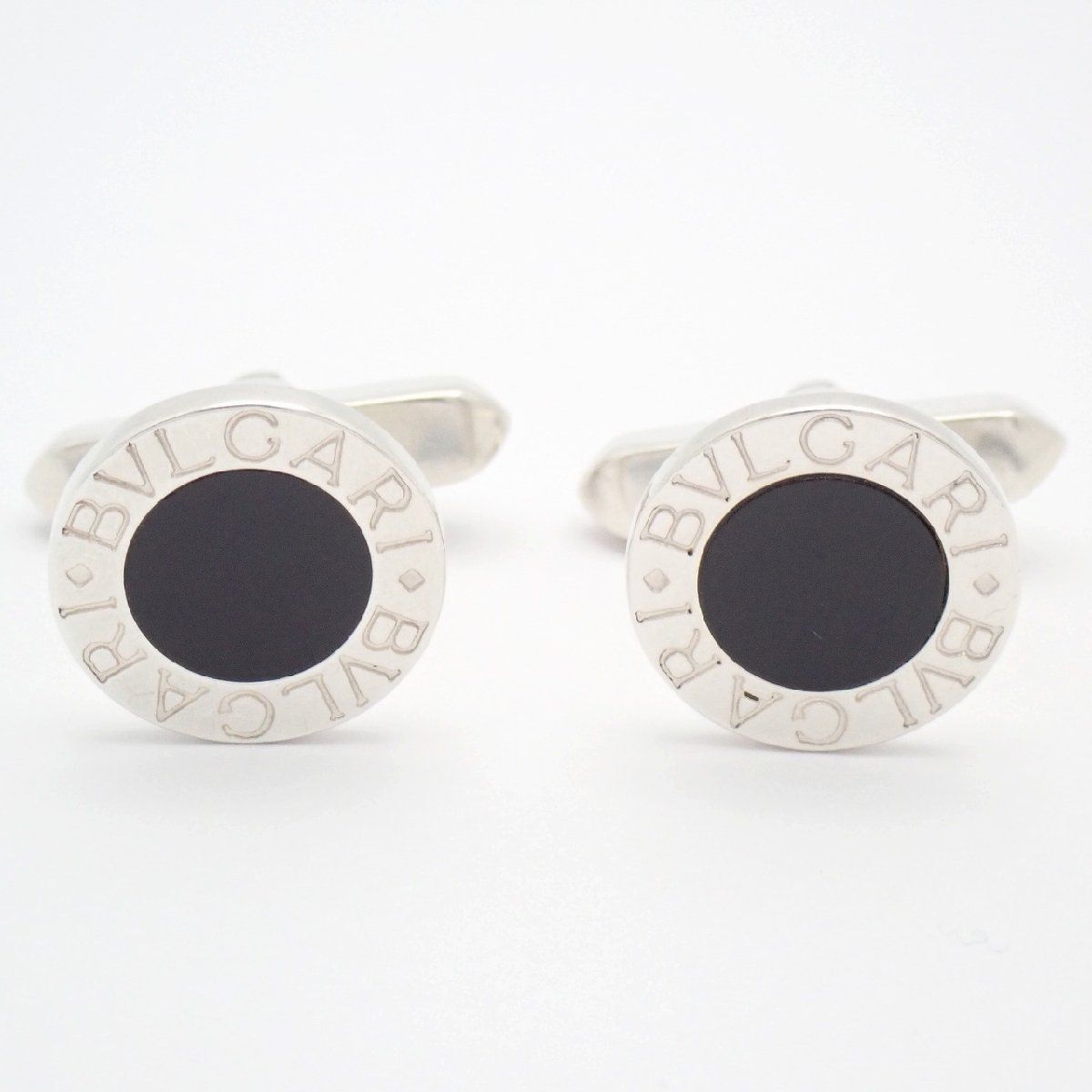 BVLGARI ブルガリ ラウンド カフス カフリンクス シルバー925/オニキス