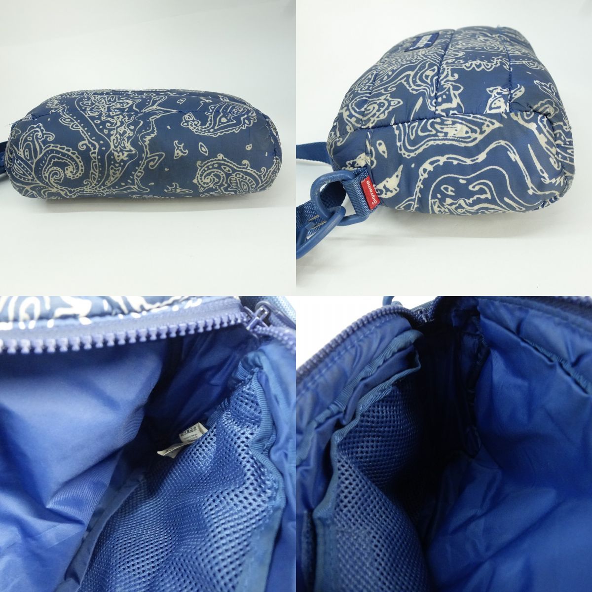 Supreme シュプリーム 22AW Puffer Side Bag ブルーペイズリー サイド