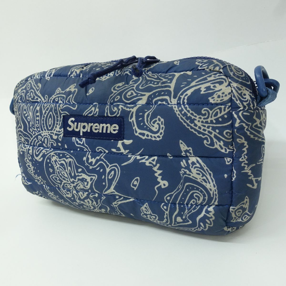 Supreme シュプリーム 22AW Puffer Side Bag ブルーペイズリー サイド