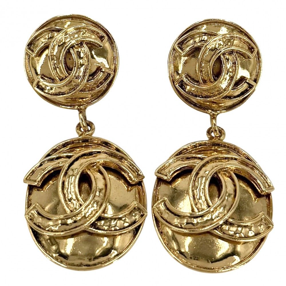 【在庫一掃】 シャネル イヤリング レディース ココマーク スイング ヴィンテージ アクセサリー CHANEL GP 94P ゴールド 約42.3g【中古品】