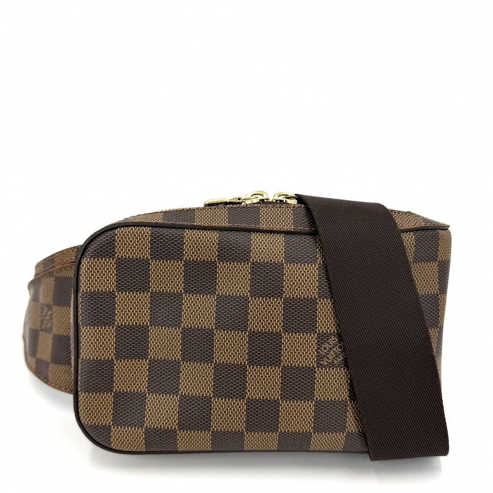 【在庫一掃】 ルイヴィトン ボディバッグ メンズ ジェロニモス ウエストポーチ 肩掛け 斜め掛け Geronimos　 LOUIS VUITTON N51994 ダミエキャンバス ブラウン 茶 ゴールド金具【中古品】