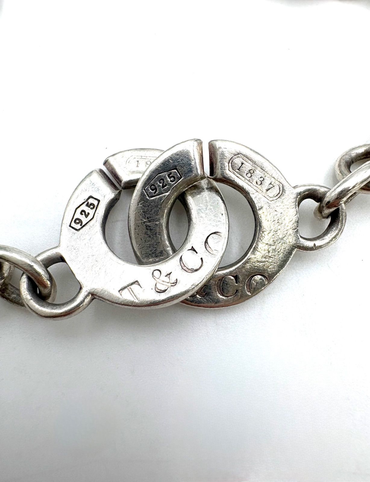 希少 TIFFANY&Co. ティファニー 1837 ダブル サークル クラスプ 