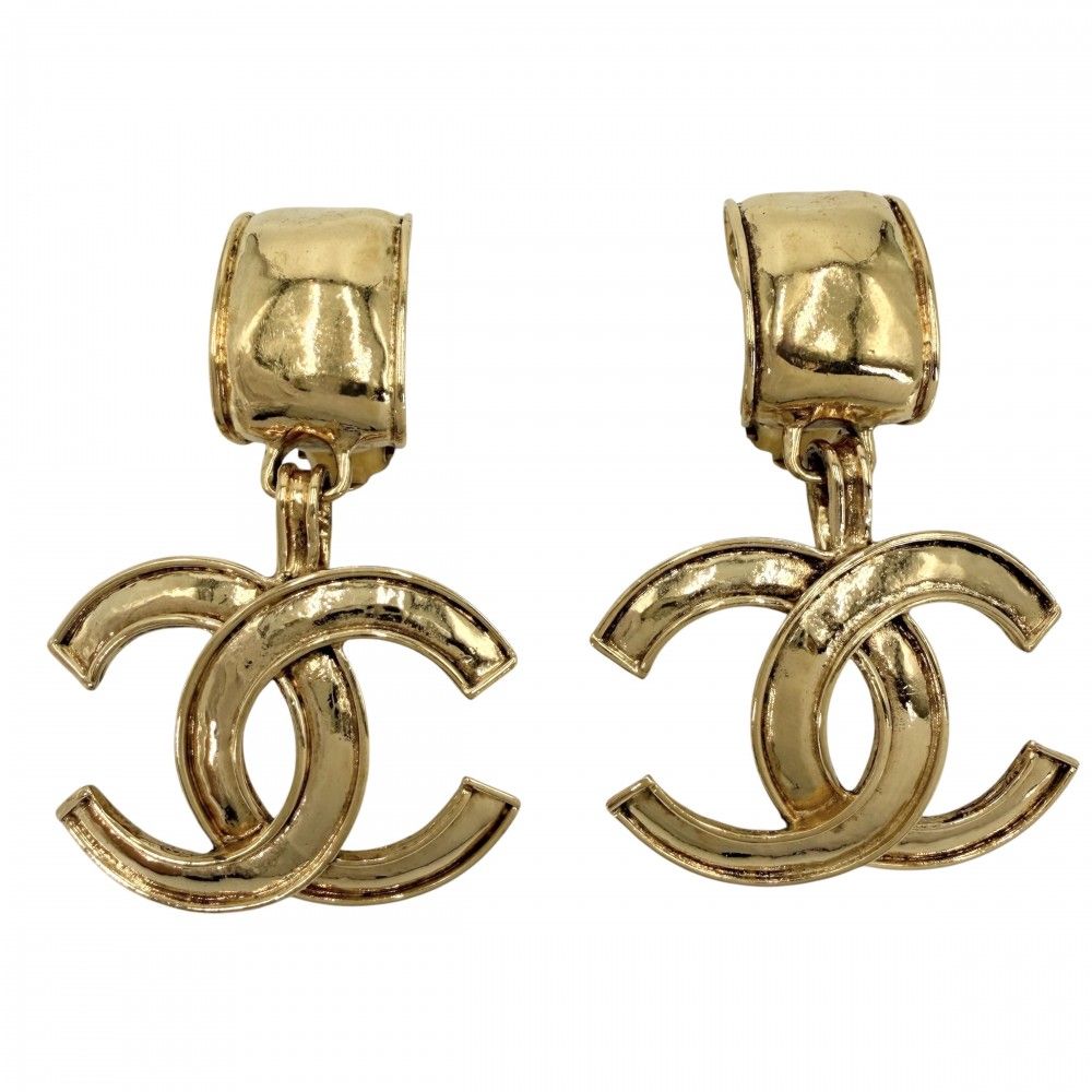 【最終価格】 シャネル イヤリング レディース ココマーク アクセサリー ヴィンテージ スイング CHANEL GP 94P ゴールド 約33.4g 1994年【中古品】