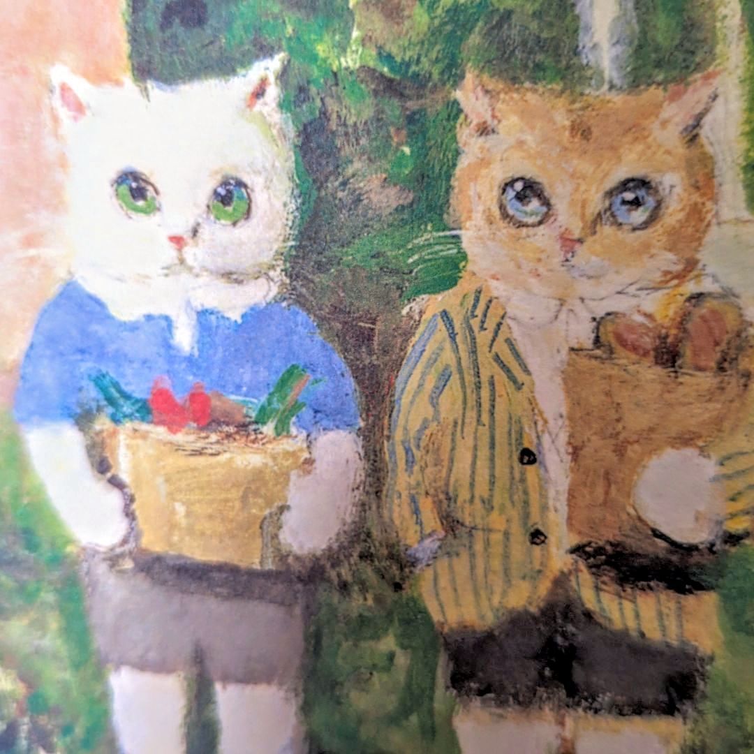希少】諏訪憲二 『お招き』1999年 限定版画 猫アート インテリア 100