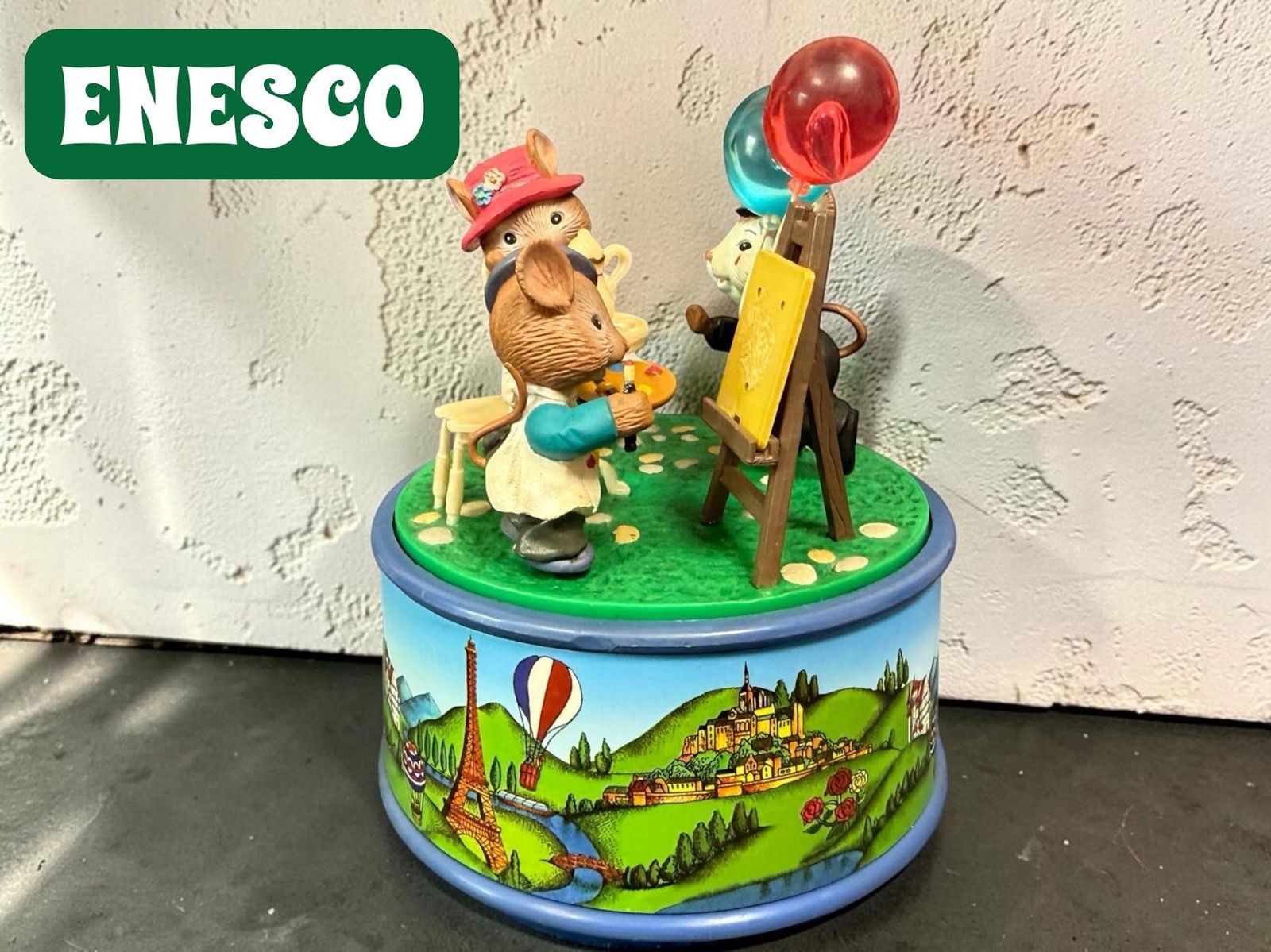☆【訳あり】ENESCO パリの絵描き Lustre Fame Musical I LOVE PARIS