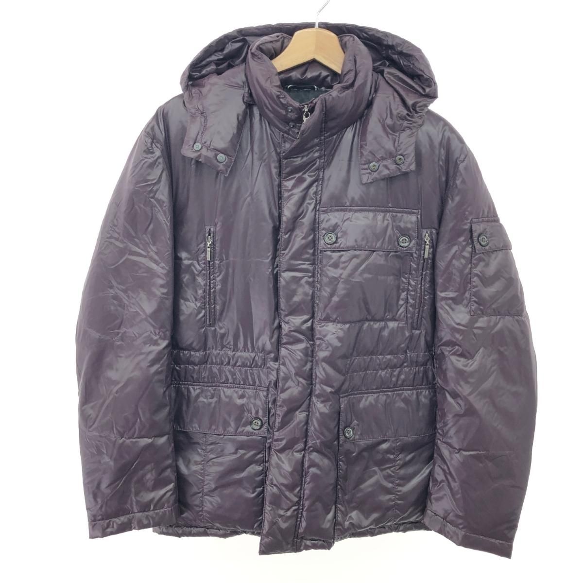 Aquascutum アクアスキュータム フード付きダウンジャケット サイズ:M アウター   ダウン72％ パープル メンズ / 240001172365 Aquascutum アクアスキュータム フード付きダウンジャケット サイズ:M