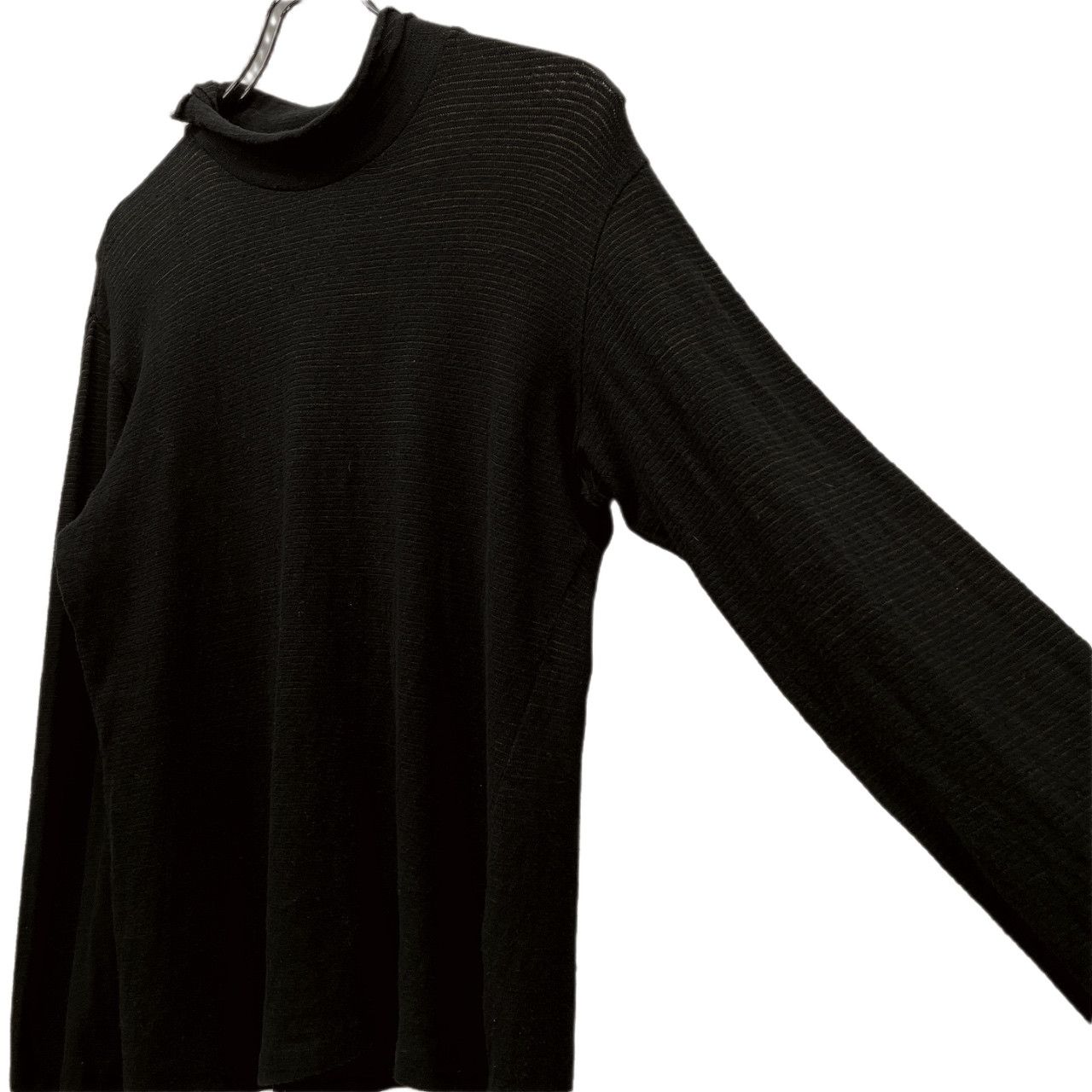 Y's for men カットオフハイネック細ボーダーリブTシャツ カットソー タートルネック Archive Yohji Yamamoto Pour Homme Y's for men カットオフハイネック細ボーダーリブTシャツ カットソー