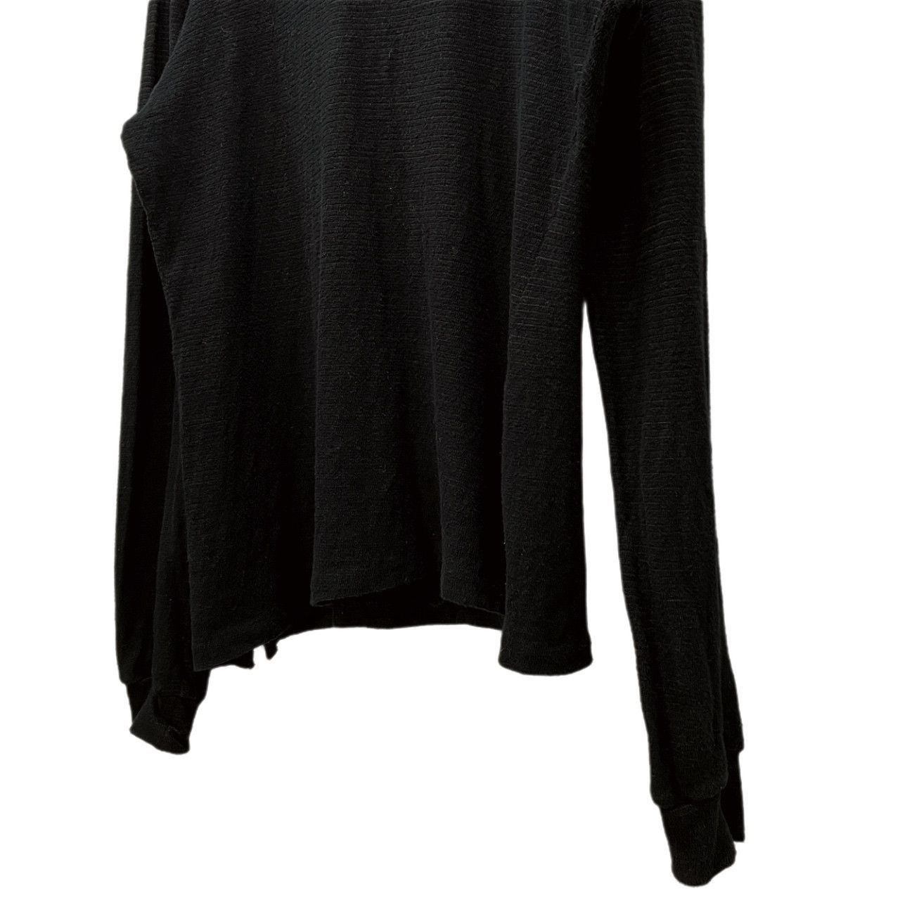 Y's for men カットオフハイネック細ボーダーリブTシャツ カットソー