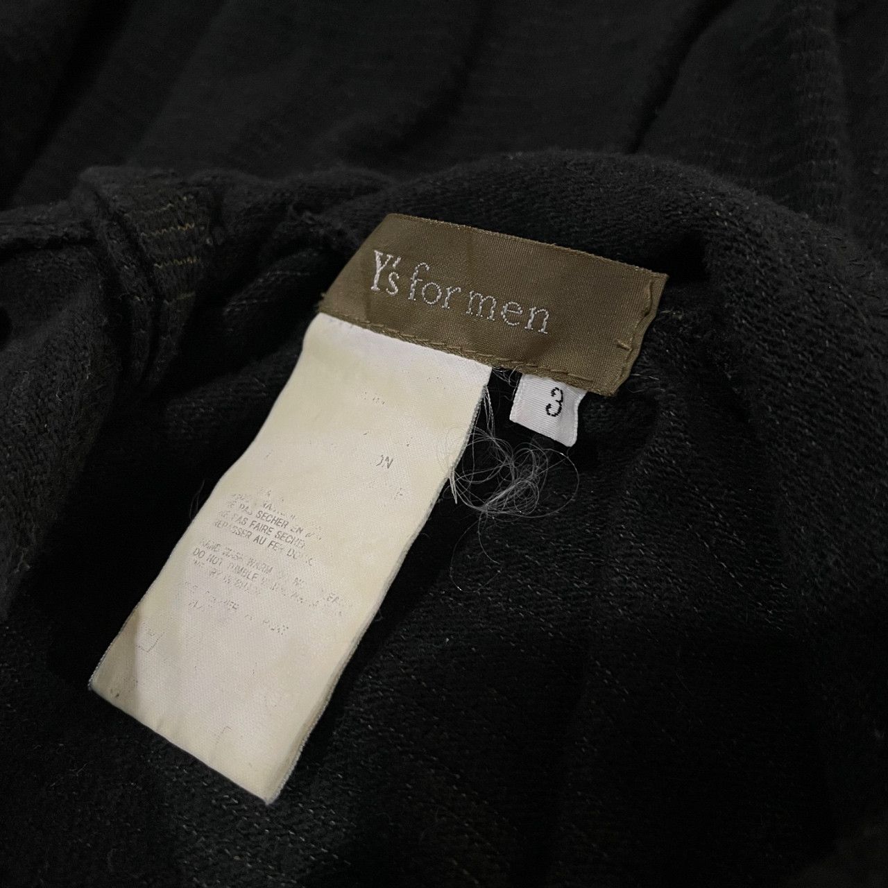 Y's for men カットオフハイネック細ボーダーリブTシャツ カットソー