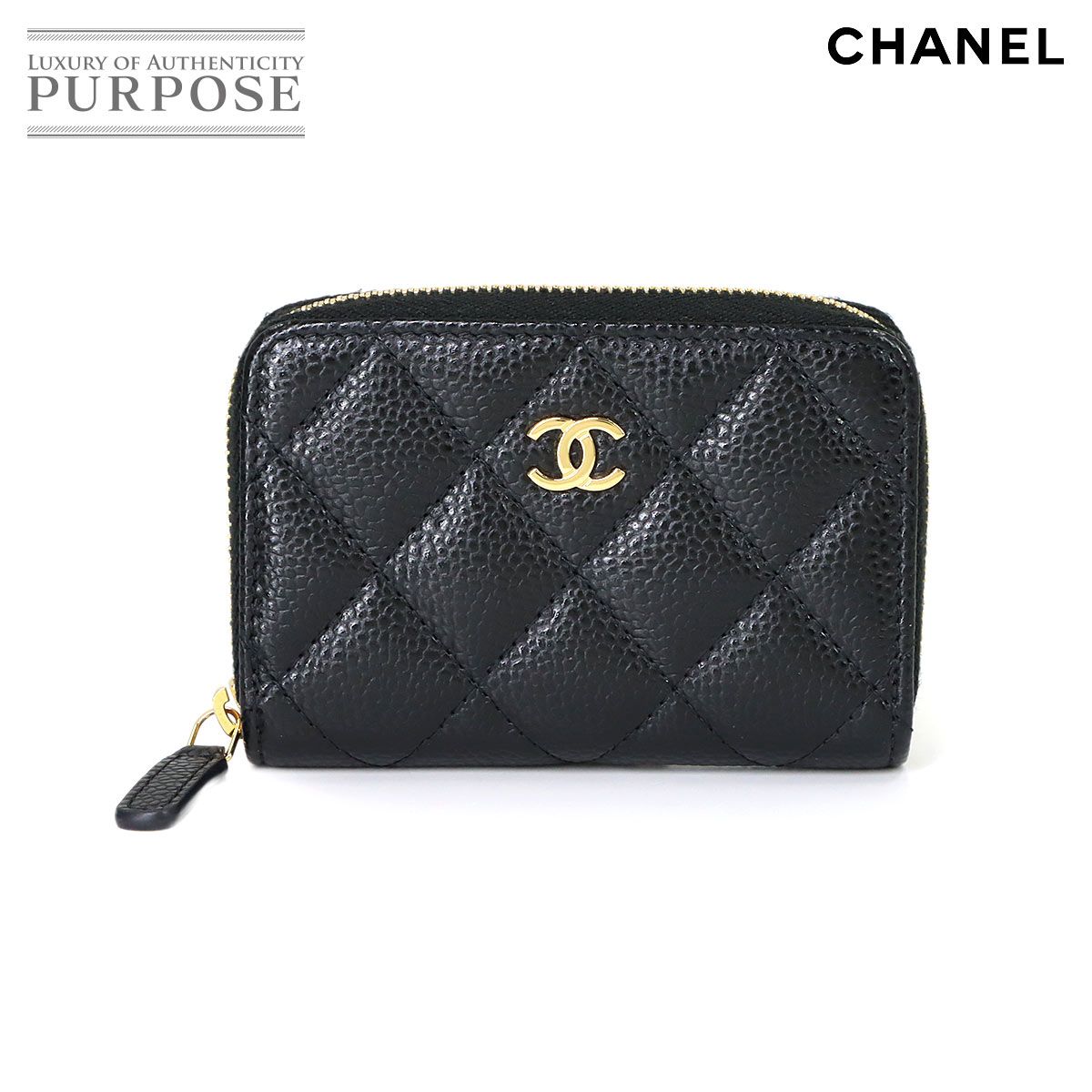 新品同様 シャネル CHANEL マトラッセ クラシック ジップ コインパース