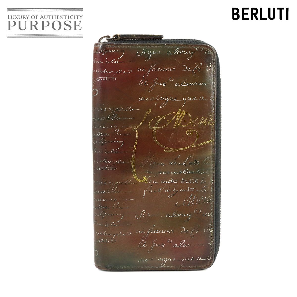 ベルルッティ Berluti カリグラフィ イタウバ ラウンドファスナー 長 