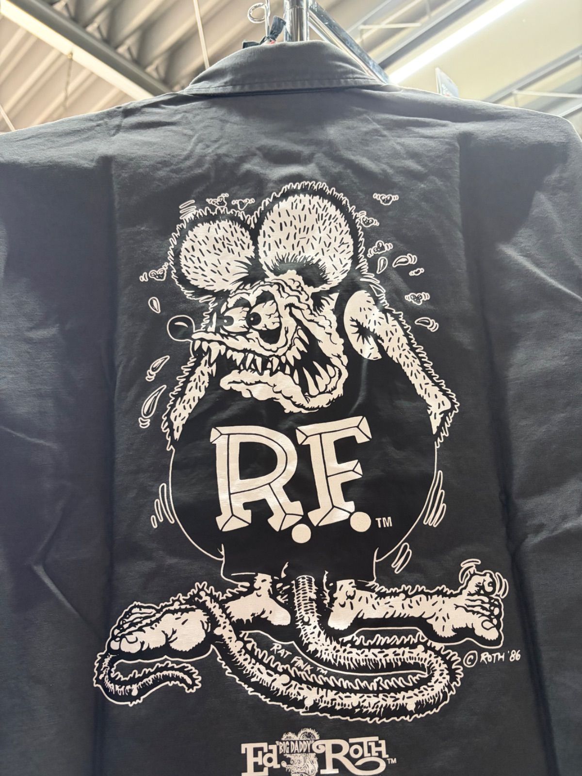 RatFink ラットフィンク⚫︎半袖 ワークジャケット チャコール グレー 