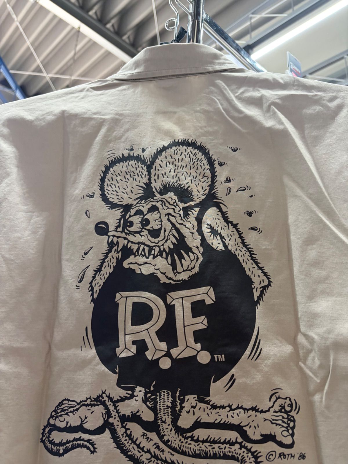 RatFink ラットフィンク⚫︎半袖 ワークジャケット チャコール グレー 