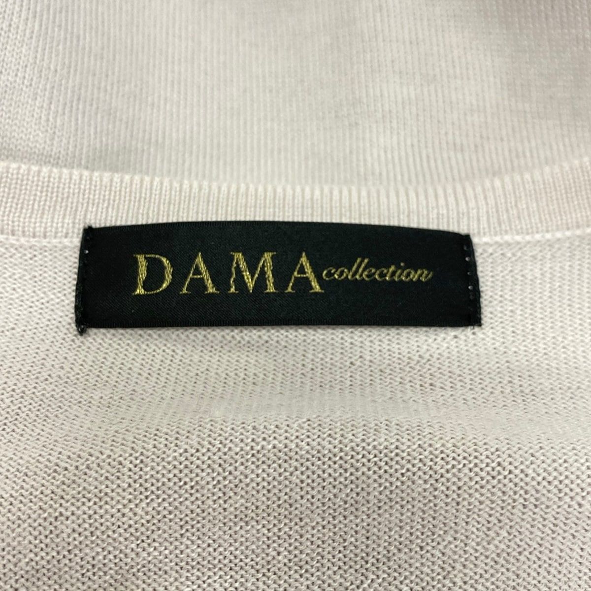 DAMAcollection(ダーマコレクション) カーディガン サイズ3L レディース美品  - ベージュ×ダークグリーン×マルチ 長袖/花柄/ビーズ DAMAcollection(ダーマコレクション) カーディガン サイズ3L
