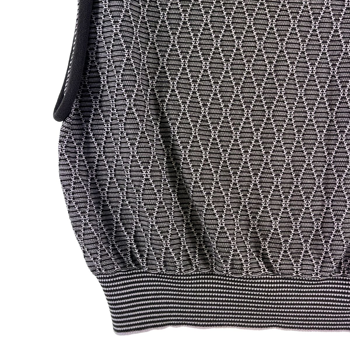 新品】 PERVERZE / パーバーズ | Line Neck Knit Vest ニット ベスト