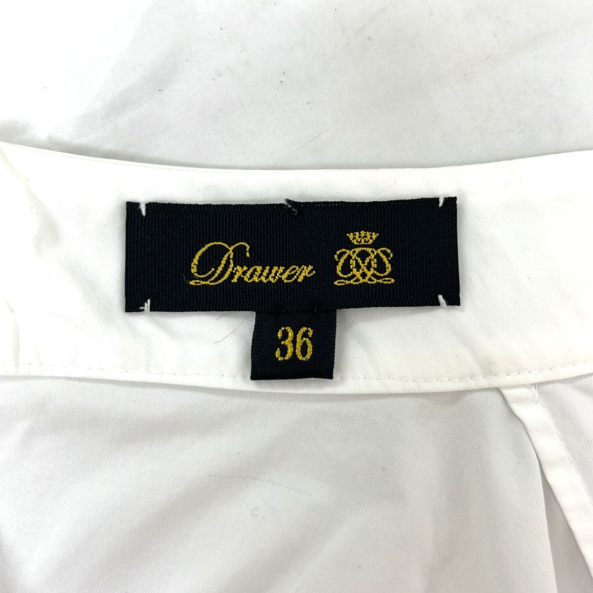 Drawer / ドゥロワー | コットン ギャザー スタンドカラー プルオーバーブラウス | 36 | ホワイト | レディース Drawer / ドゥロワー | コットン ギャザー スタンドカラー プル