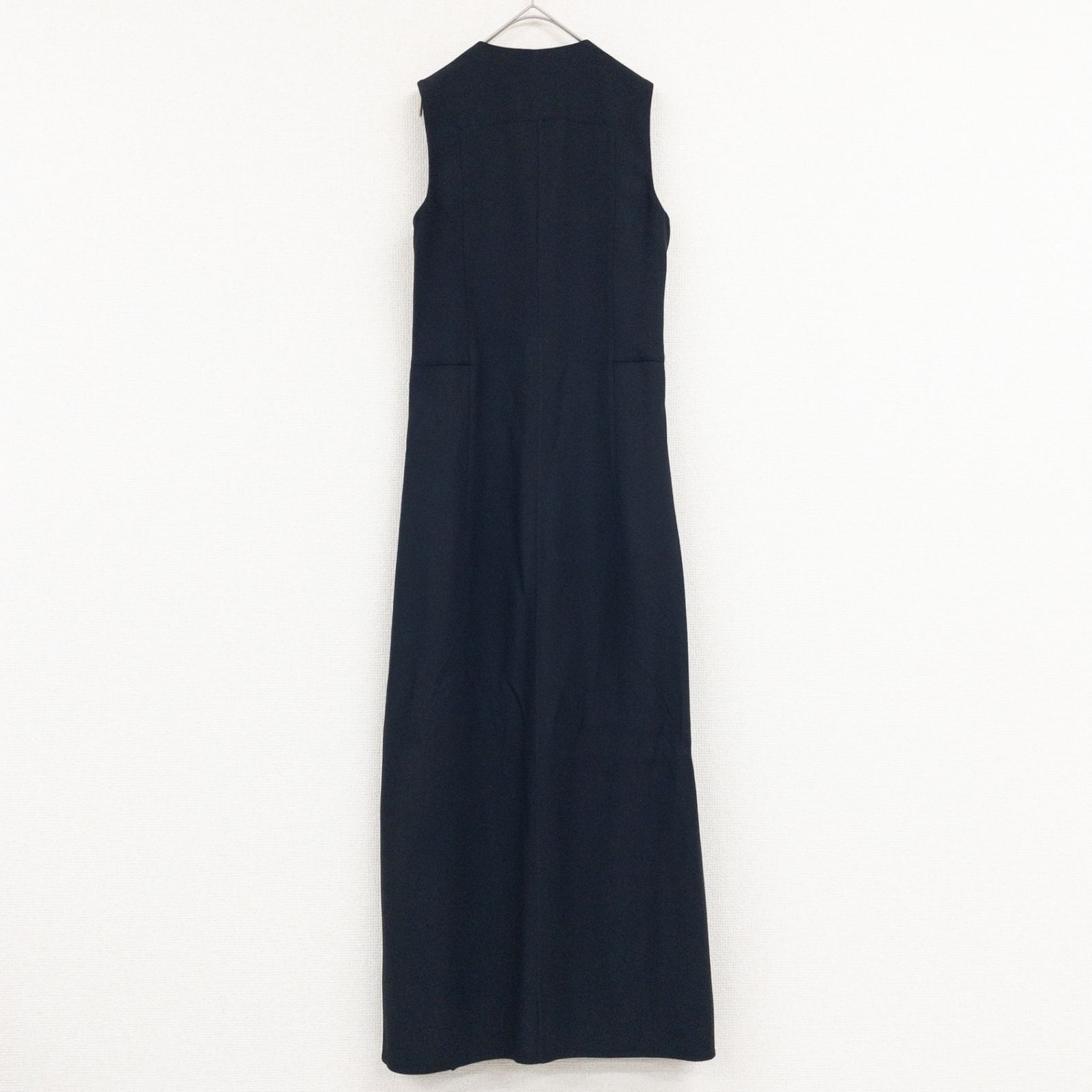 JIL SANDER ジルサンダー ロングワンピース ノースリーブ プリーツ V 