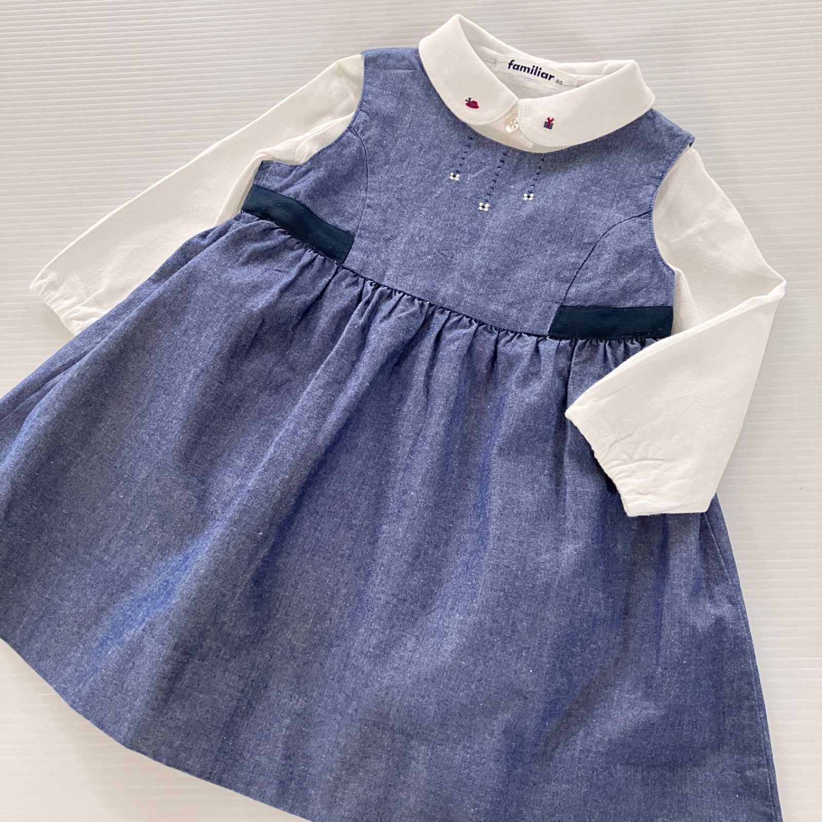 美品 ファミリア ロンT.スカート .ブラウス 4点セット 80 【公式通販】