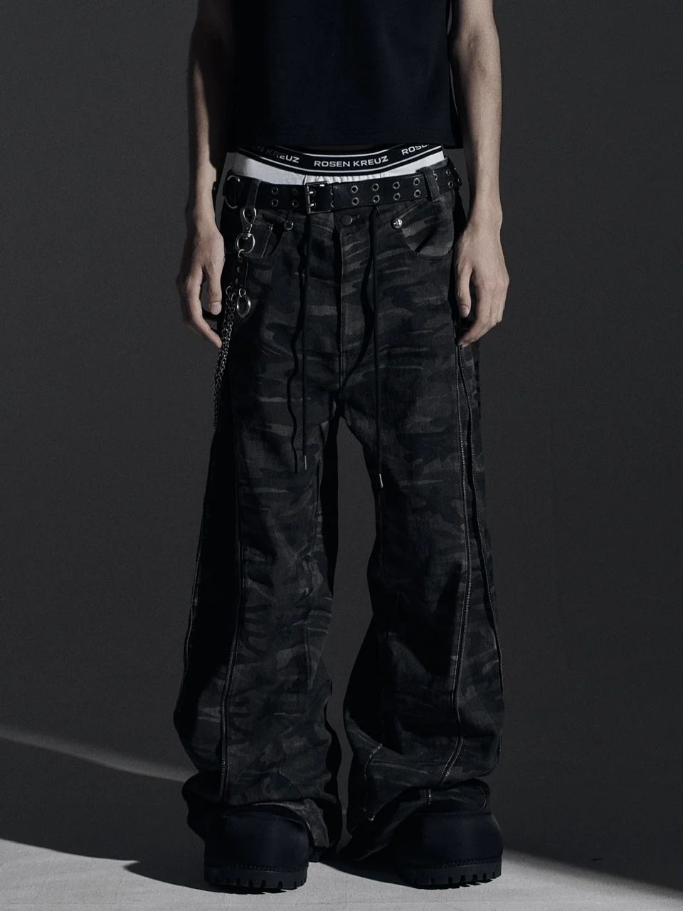 【Rosen Kreuz】ZIP WIDE BAGGY PANTS ZIP WIDE BAGGY PANTS – Rosen Kreuz