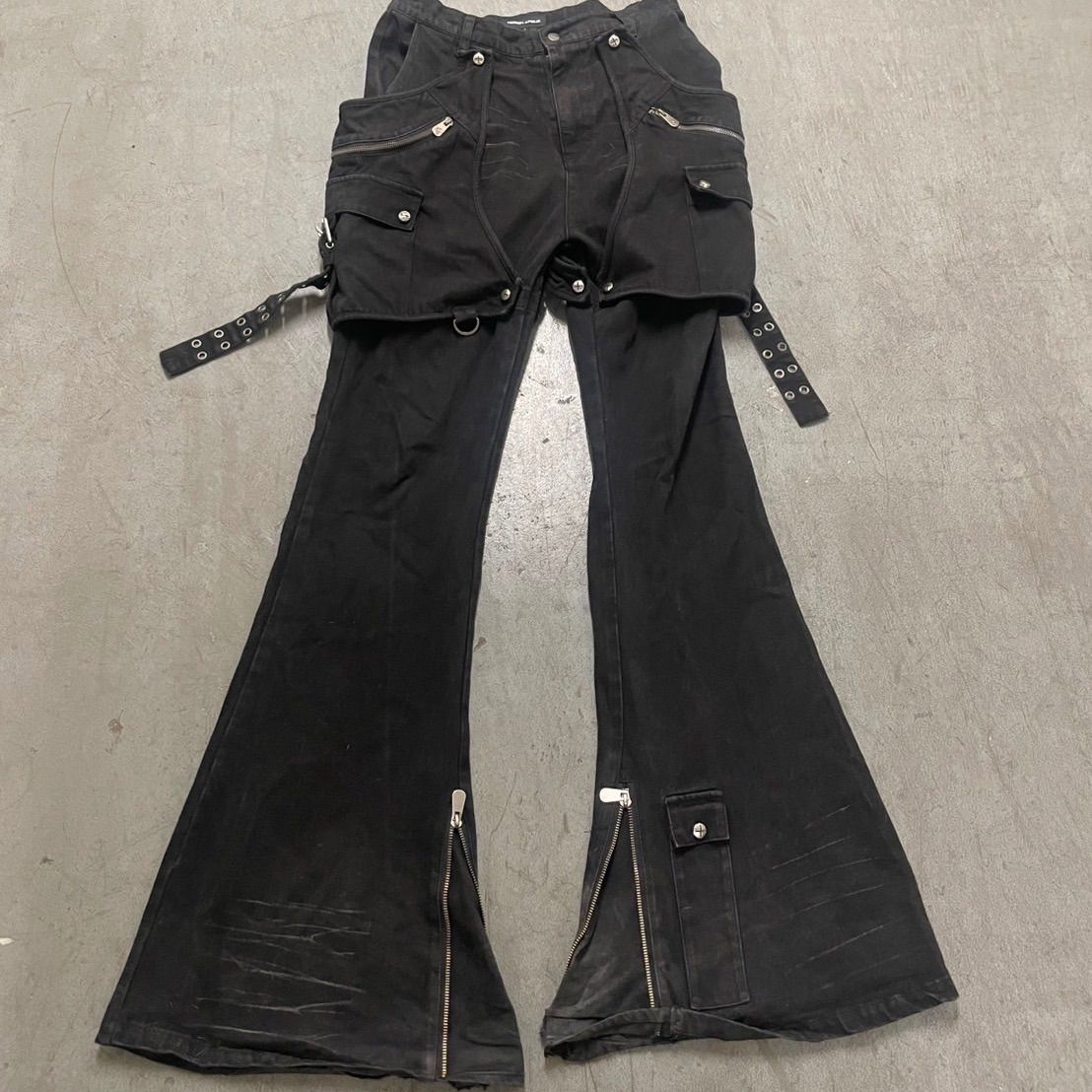 パンツ Rosen Kreuz SIDEBELT DOCKING FLARE PANTS Rosen Kreuz】SIDE BELT DOCKING FLARE PANTS – PRESSING WEB SHOP