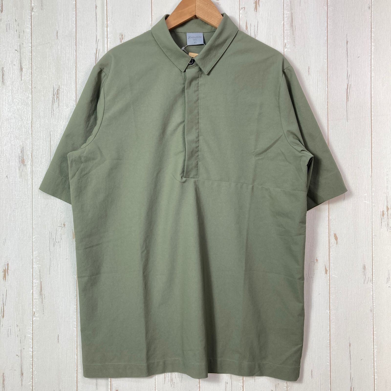 美品 Houdini Cosmo Shirt コスモシャツ セージグリーン L HOUDINI フーディニ コスモ シャツメンズ