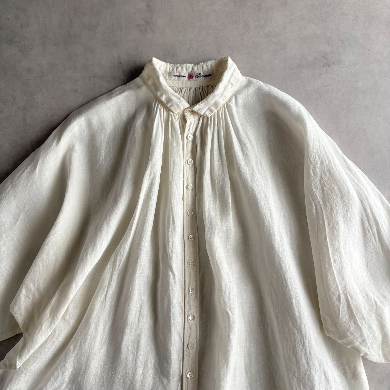 美品 / Brocante ブロカント / リネンキャンバス グランシャツ 