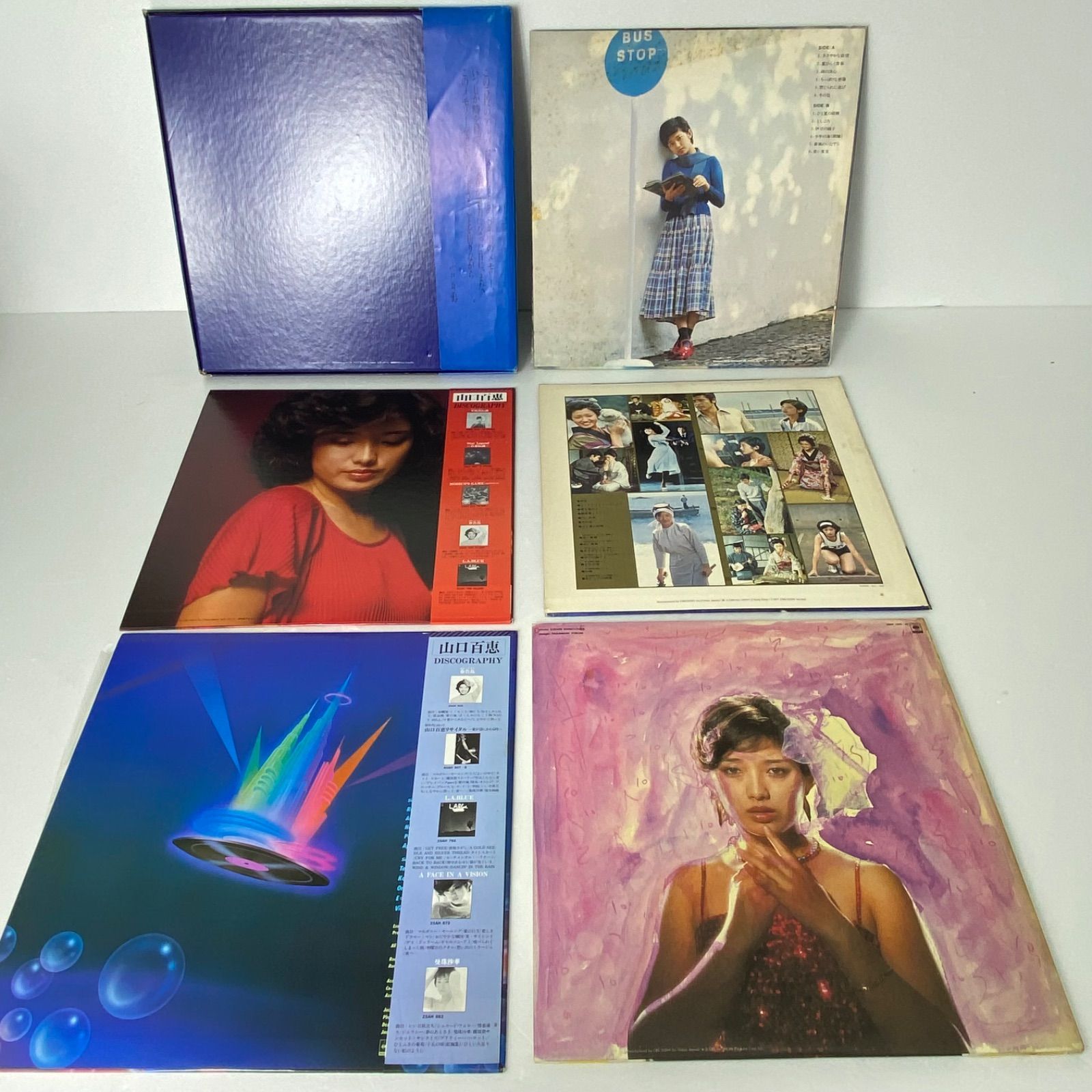 山口百恵 LPレコード6枚セット 百恵伝説含む 写真集 ステッカー付 帯