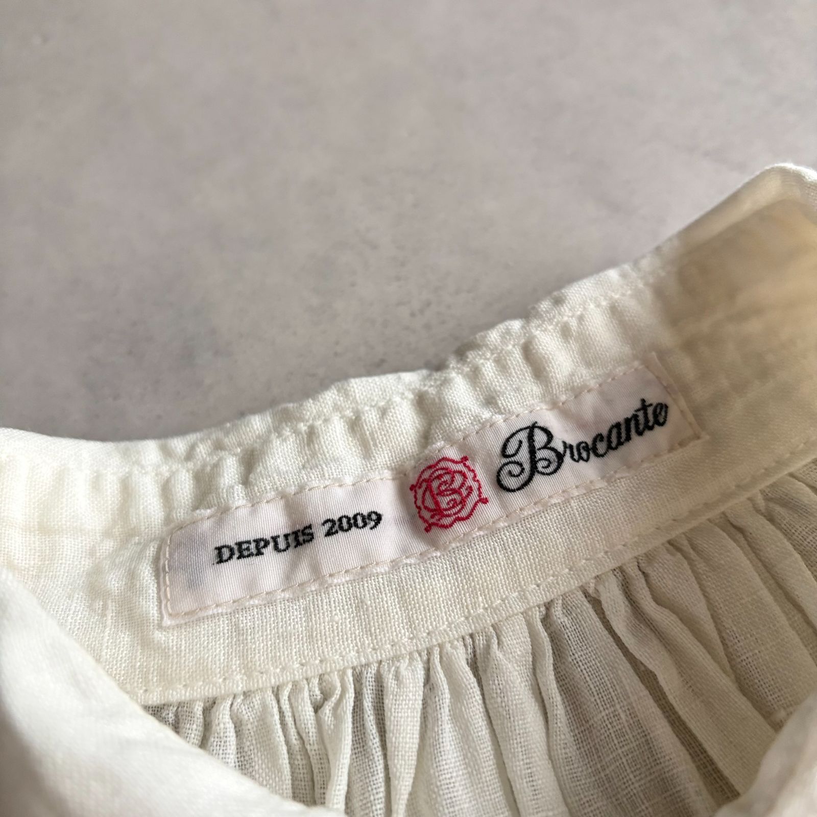 美品 / Brocante ブロカント / リネンキャンバス グランシャツ 