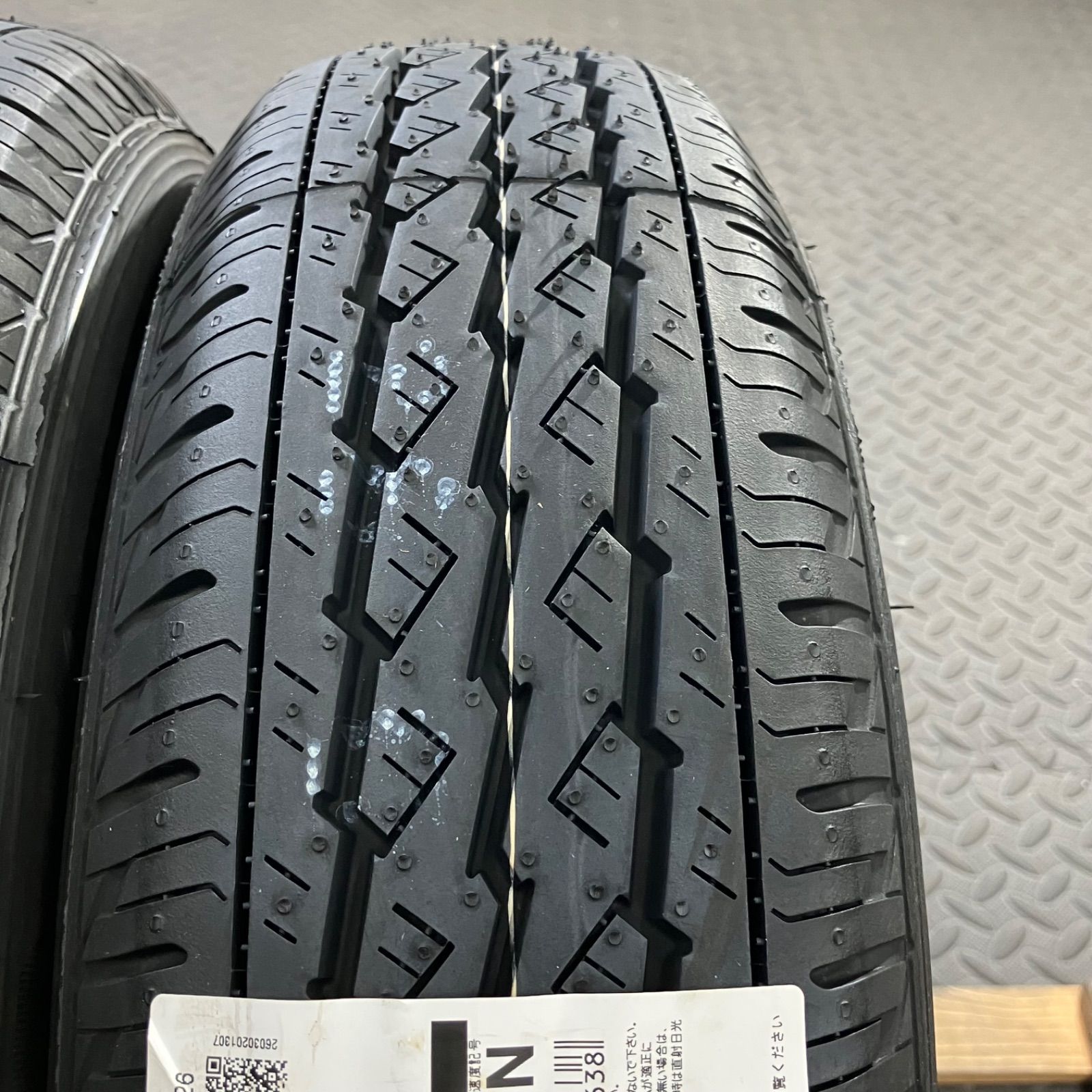 【S2884】20/21年 145R12 6PR ブリジストン K370 キャリィ エブリィ 夏タイヤ 4本 26年製 新品タイヤ 145/80R12 80/78N LT ブリヂストン K370(夏タイヤ