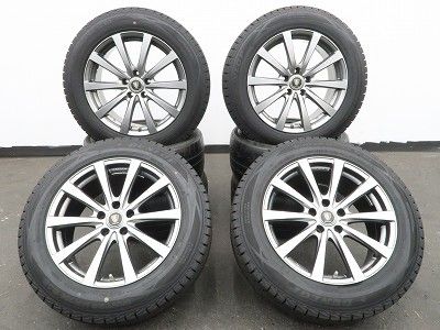 DUNLOP WINTER MAXX SJ8 225/60R18 18インチ スタッドレス 4本 19年製 バリ溝 フォレスター ハリアー レクサスNX RAV4等　(MTW59)クレジットカード QRコード決済可能 ハリアー 80 RAV4 50 NX 10 等に 4本 社外 18インチ 8J+35 5H 114.3