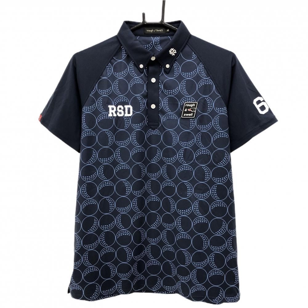 y*a様 rough & swell ネイビー ポロシャツ M 美品　ラフアンド rough&swell ラフアンドスウェル RSD TOUR POLO ポロシャツ ネイビー