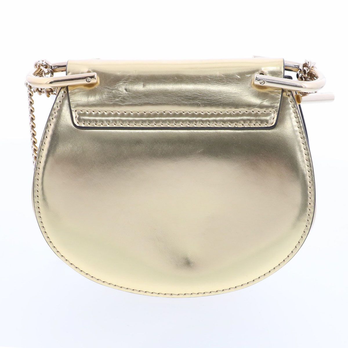 Chloe クロエ DREW ドリュー チェーンバッグ ショルダーバッグ 3S1038944 レザー ゴールド  レディース【中古】 Chloe - Chloe クロエ DREW ドリュー チェーンバッグ ショルダーバッグ