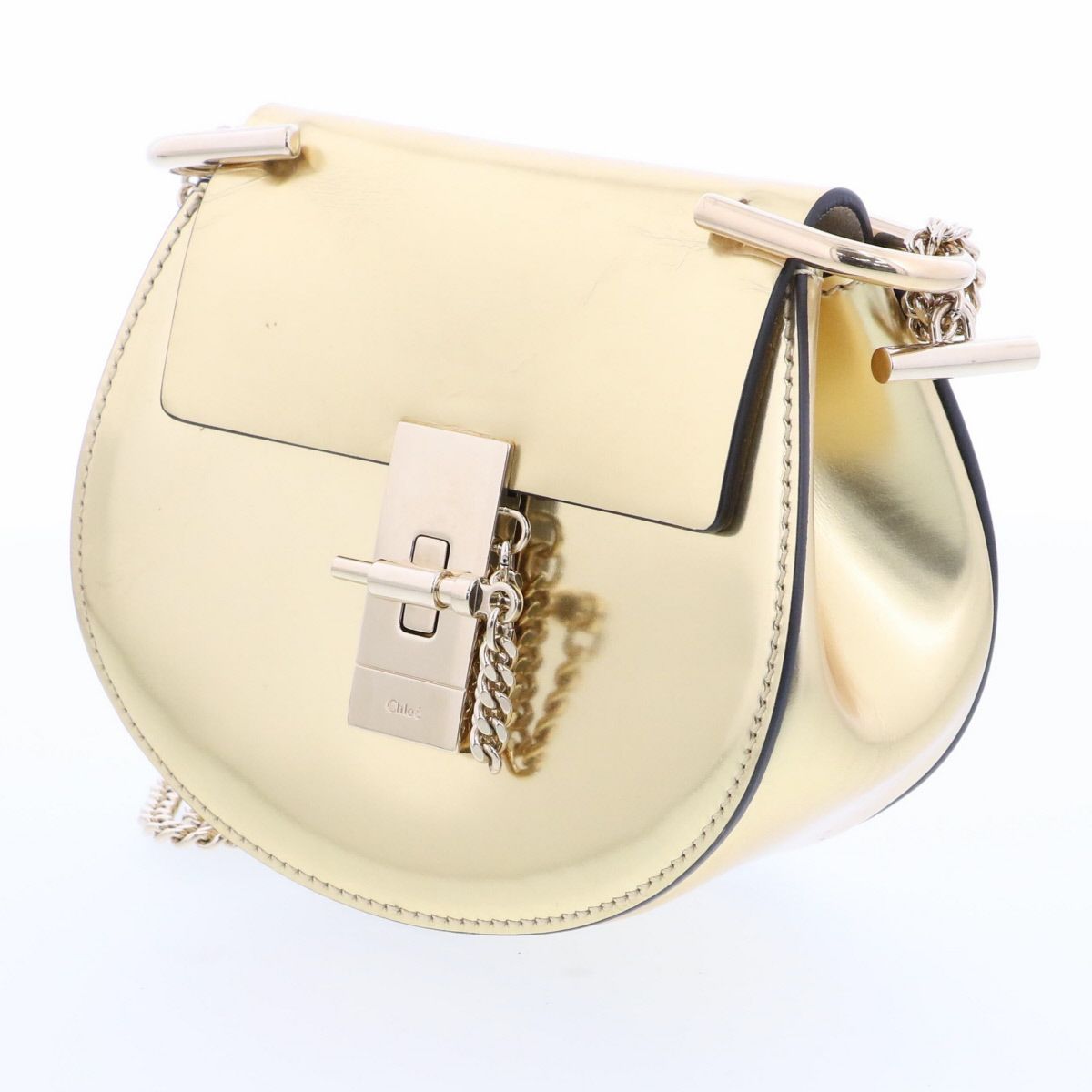Chloe クロエ DREW ドリュー チェーンバッグ ショルダーバッグ 3S1038944 レザー ゴールド  レディース【中古】 Chloe クロエ DREW ドリュー チェーンバッグ ショルダーバッグ