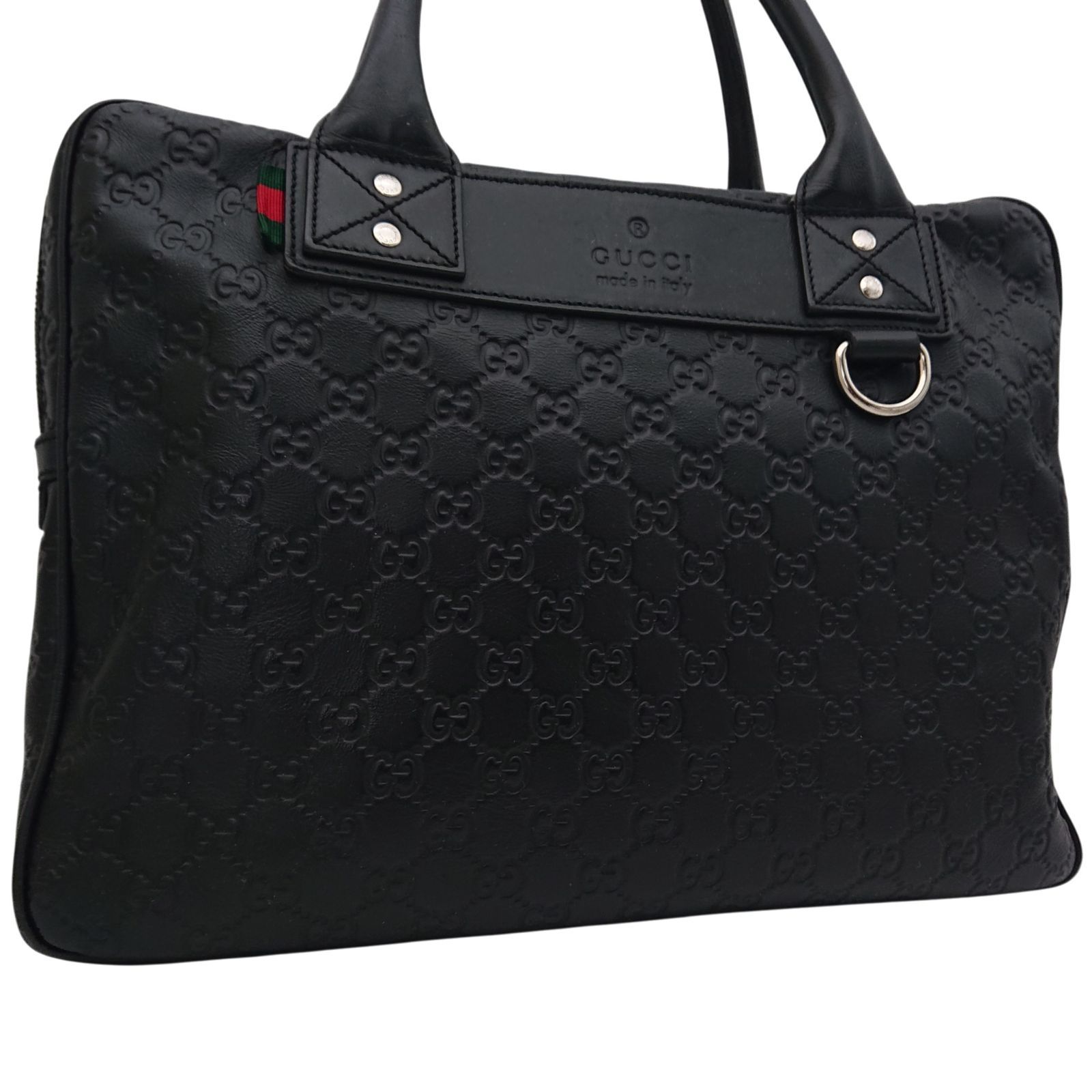 美品】GUCCI グッチ シマ シェリーライン ビジネスバッグ ブリーフ 